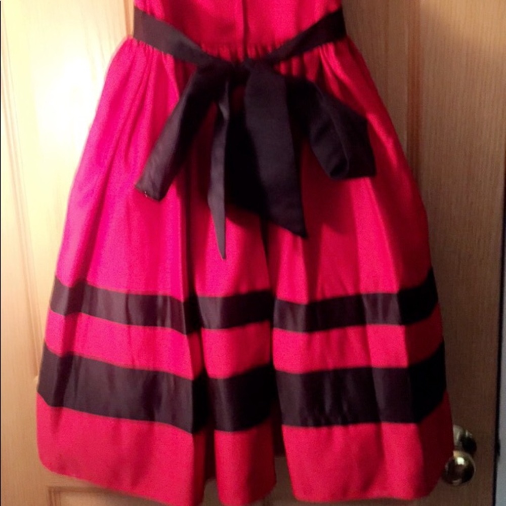 Red and black dress